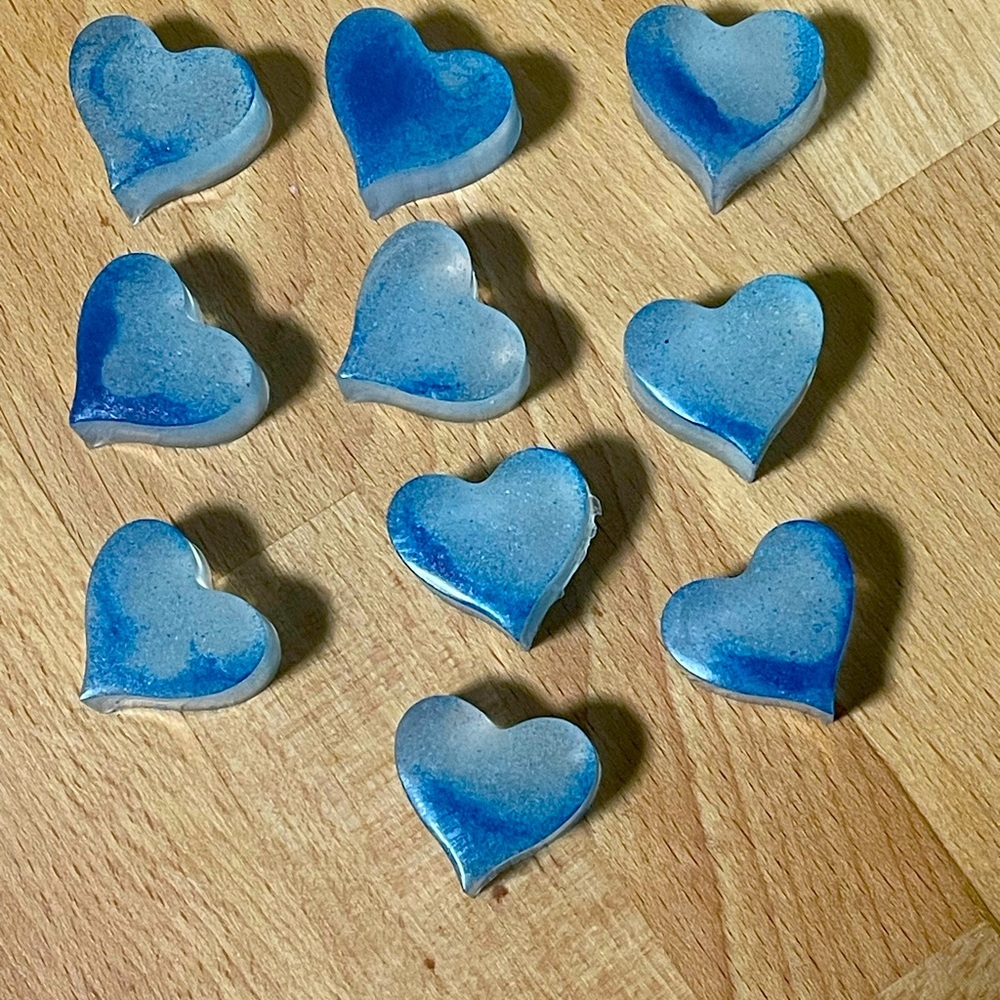 ( 10 pack) Mini Handmade Coconut Heart Soap